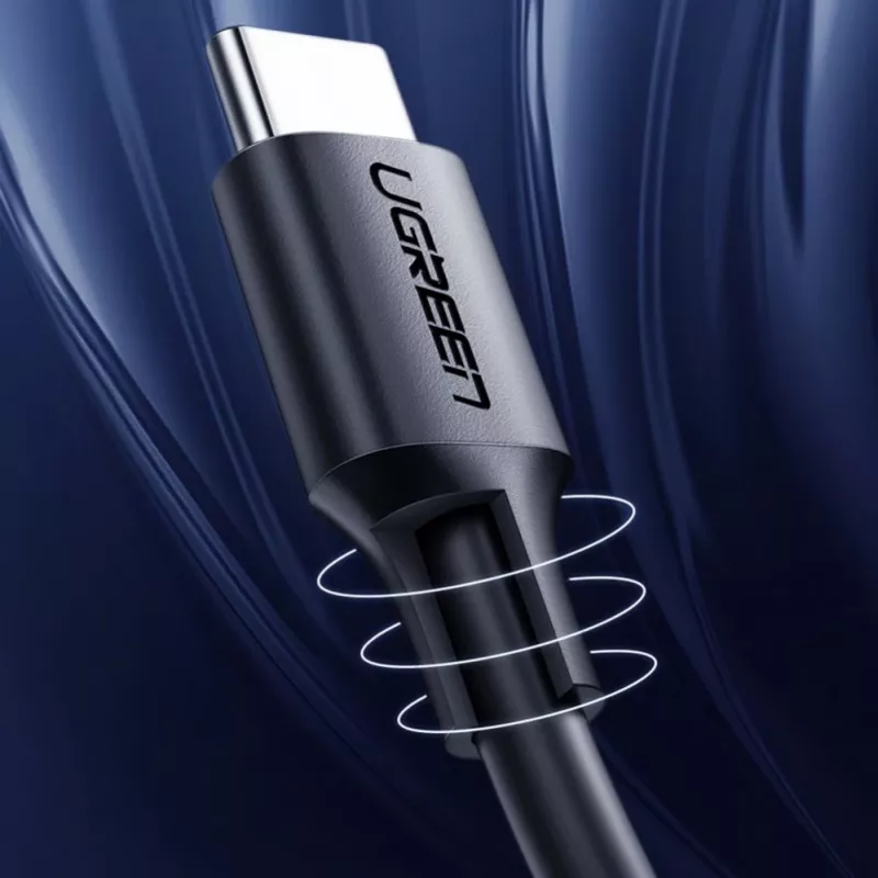 UGREEN US286 USB-C to USB-C Cable 1m Black - PD QC 3A 480Mbps