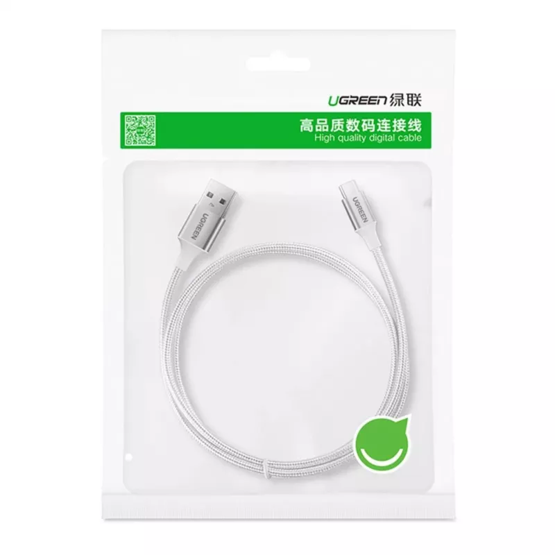 UGREEN US288 USB-A to USB-C Cable QC 3.0 3A 1m White