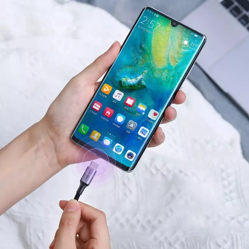 UGREEN US316 USB-C to USB-C Cable 100W 5A 480Mbps 1.5m Gray
