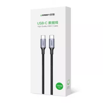 UGREEN US316 USB-C to USB-C Cable 100W 5A 480Mbps 1m Black