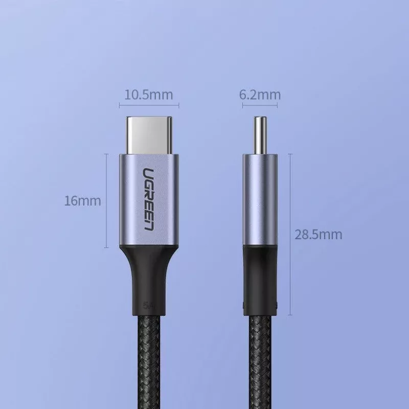 UGREEN US316 USB-C to USB-C Cable 100W 5A 480Mbps 1m Black