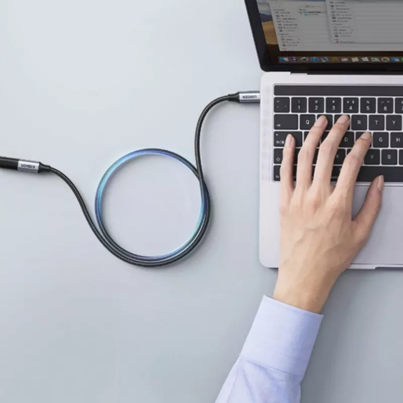 UGREEN US372 USB-C to USB-C Cable 100W 5A 10Gbps 0.5m Gray