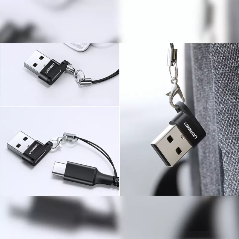 UGREEN USB A Male to USB Type-C Female Adapter (Black)