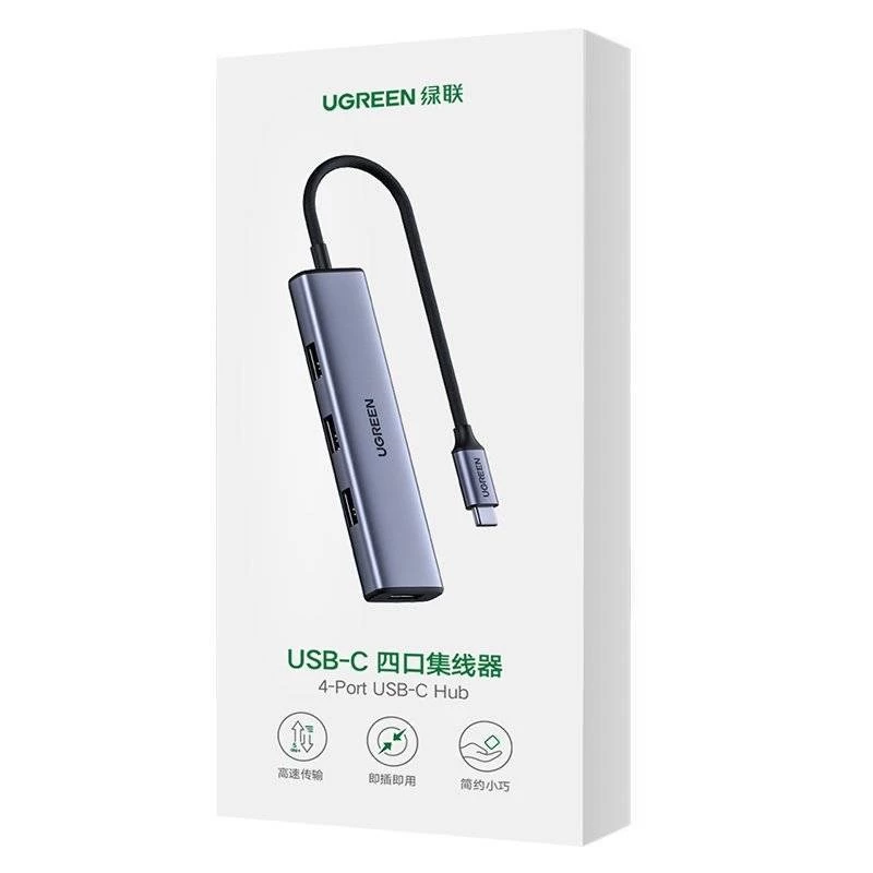 UGREEN USB-C Hub 4-Port USB 3.2 Gen 1 Silver