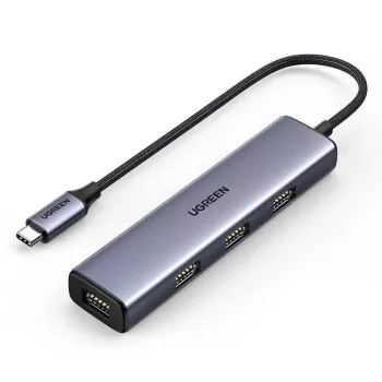UGREEN USB-C Hub 4-Port USB 3.2 Gen 1 Silver