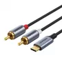 UGREEN USB Type-C to 2RCA Audio Cable 1.5m Gray (20193 CM451)