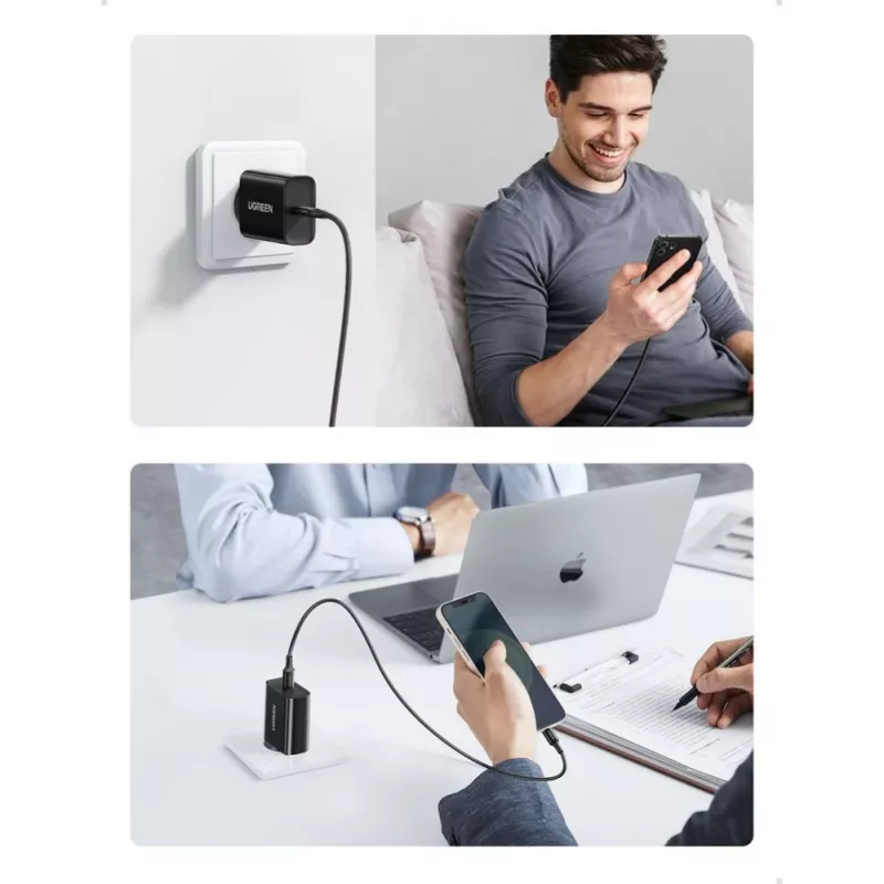 UGREEN USB Wall Charger Type C 20W Power Delivery Black (10191)