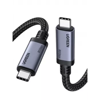 UGREEN USB4 USB-C to USB-C Cable 240W 40Gbps 16K@60Hz 80Gbps Thunderbolt 4 Compatible 1m Nylon Braided