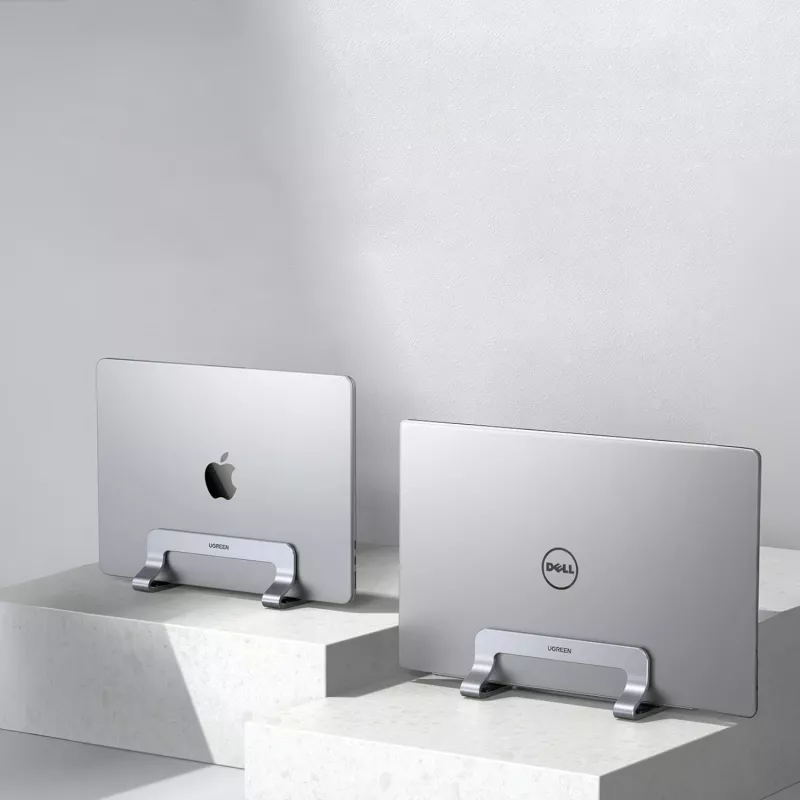 UGREEN Vertical Aluminium Laptop Stand with Extensible Slot, Space Gray