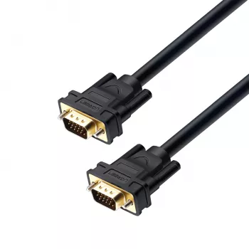 UGREEN VG101 VGA Male to Male Cable 1.5m – Full HD 1080p, Gold-Plated Connectors, Double Shielded, Dual Ferrite Cores