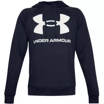 Under Armour Men's Rival Fleece Big Logo HD Hoodie Navy Blue 1357093 410