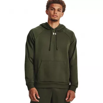 Under Armour Men's Rival Fleece Hoodie Olive Green Size L