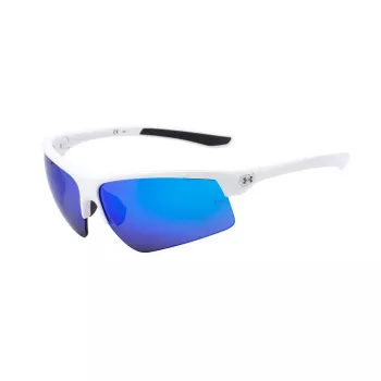 Under Armour UA Clutch Sunglasses - Men's Sport Wrap-Around - Black Frame Smoke Lens 71/09/130 mm