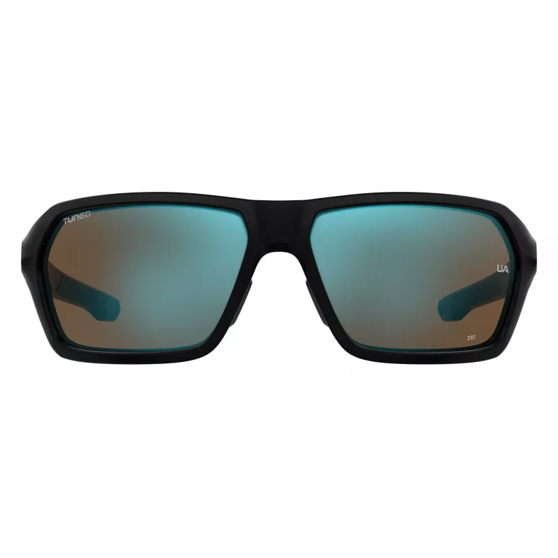 Under Armour UARECON807G4W Men's Sport Sunglasses - Matte Black Frame, Grey Polarized Lens, 64/17/125 mm