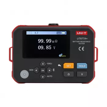 UNI-T UT677A+ Battery Internal Resistance Tester with 3.5 inch TFT LCD, USB, 1000-Group Storage