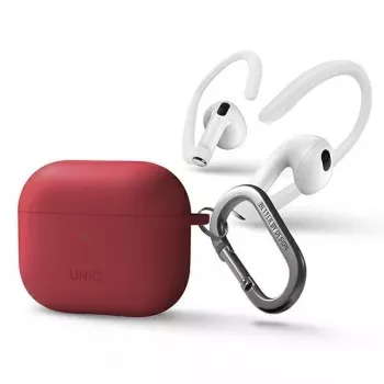 UNIQ Uniq Nexo Case for AirPods 3 + Ear Hooks Silicone - Red