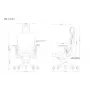 UNIQUE Wau 2 BL416 Ergonomic Office Chair, Snowy White Fabric with Grey Mesh Backrest, Adjustable Armrests and Headrest
