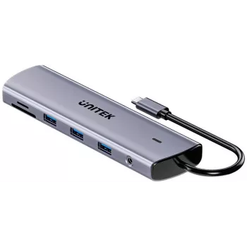 Unitek 4-Port USB 3.0 Hub with 30cm Cable, Grey