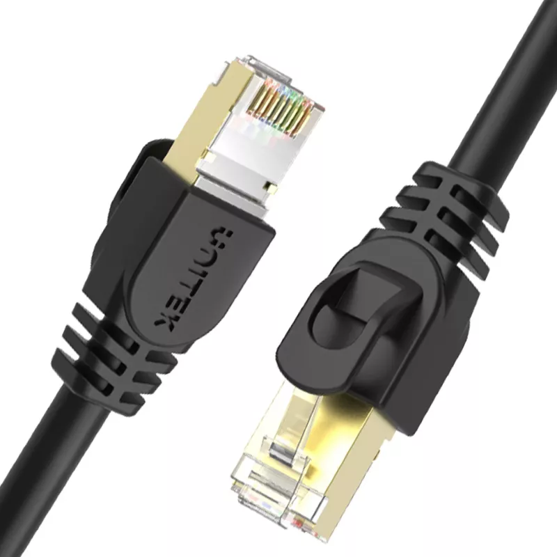 UNITEK Cat.7 SSTP Ethernet Patch Cable RJ45, 0.5m, Grey, 10Gbps, 600MHz, Gold-Plated