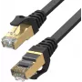 UNITEK Cat.7 SSTP Flat Ethernet Patch Cable 1m Black RJ45 10Gbps 600MHz