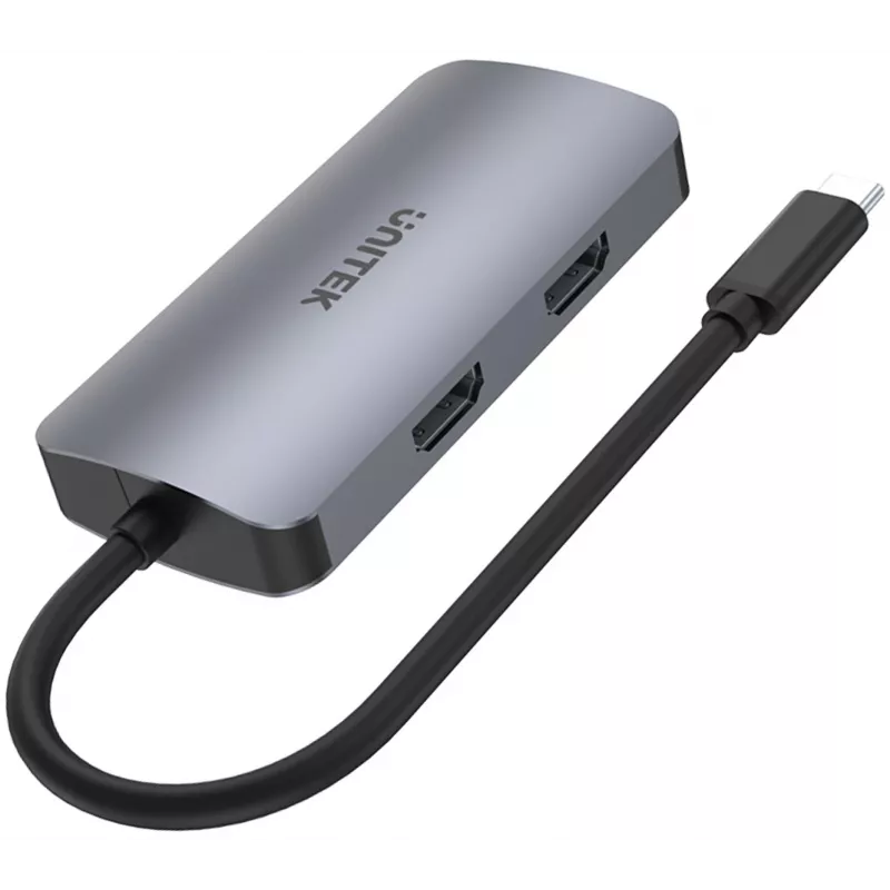 Unitek D1051A USB-C Hub with 1x USB 3.0, VGA, 2x HDMI, Power Delivery, and MST