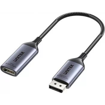 UNITEK DisplayPort 1.4 to HDMI 2.1 Adapter, 8K@60Hz, Active, Aluminum