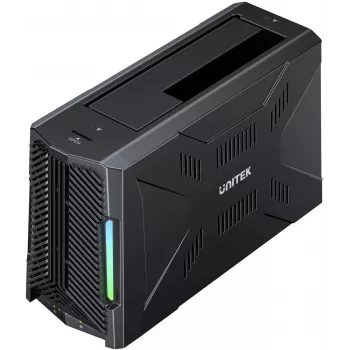 UNITEK Docking Station with 1x M.2 NVMe and 1x SATA Drive, USB-C 10 Gbps, Offline Clone, S1234B01-EU