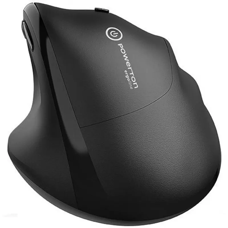 UNITEK Powerton ERGO CLOE Wireless Ergonomic Mouse, 1600 DPI, Right-Handed, Black