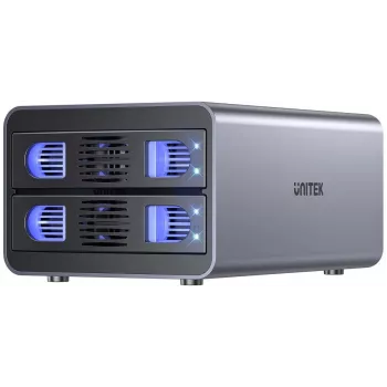 UNITEK RAID Enclosure for 2.5 inch/3.5 inch SATA Drives, 4 Modes, up to 40TB, USB-C 10Gbps
