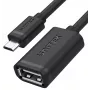 UNITEK USB 2.0 OTG Cable, microUSB Male to USB-A Female, 15 cm, Black