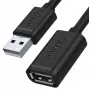 UNITEK Y-C449GBK USB 2.0 Extension Cable, Type-A Male to Female, 1.5 m, Black