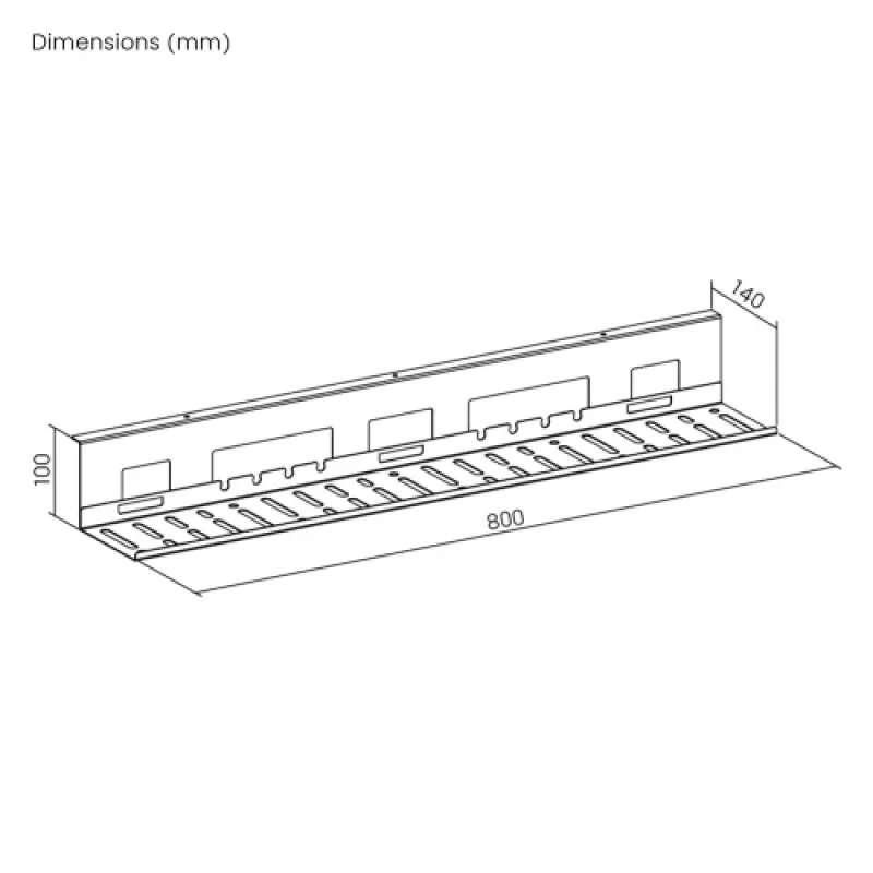 UP UP W-2-31-11CC Cable Management Tray, 800x140x100, White