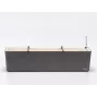 URBALIVE BERBERIS Self-Watering Rectangular Planter 80 x 20 cm, Grey