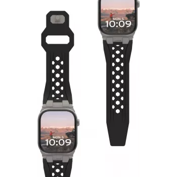 Urban Armor Gear Monarch Strap for Apple Watch Ultra/42/44/45/46mm - Black/Titanium 194158114036