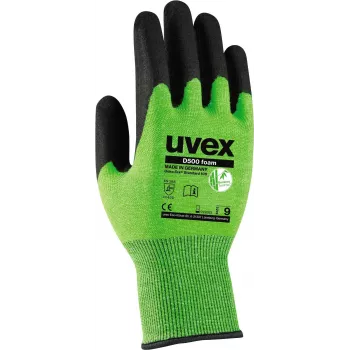 Uvex D500 Foam Cut Protection Gloves, Size 9 (L), Grey/Anthracite 6060409