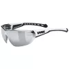 UVEX Equate Cycling Glasses, White Matt / Mirror Silver