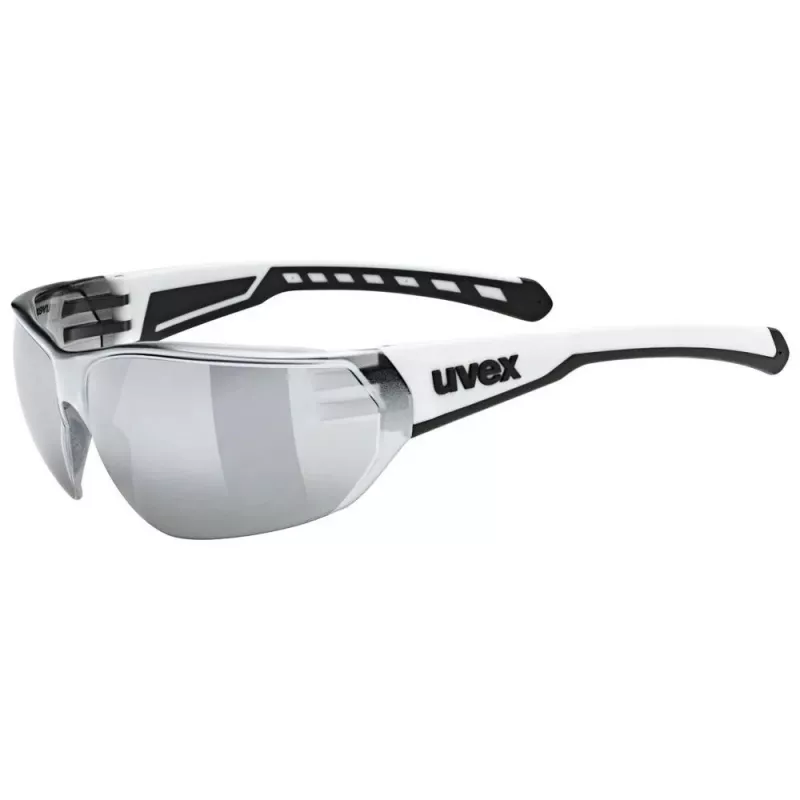 UVEX Equate Cycling Glasses, White Matt / Mirror Silver