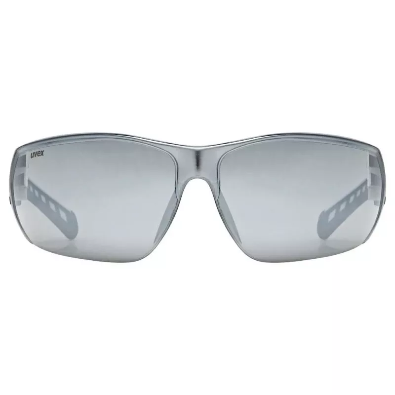 UVEX Equate Cycling Glasses, White Matt / Mirror Silver