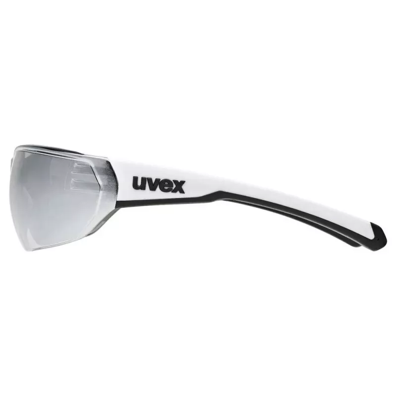 UVEX Equate Cycling Glasses, White Matt / Mirror Silver