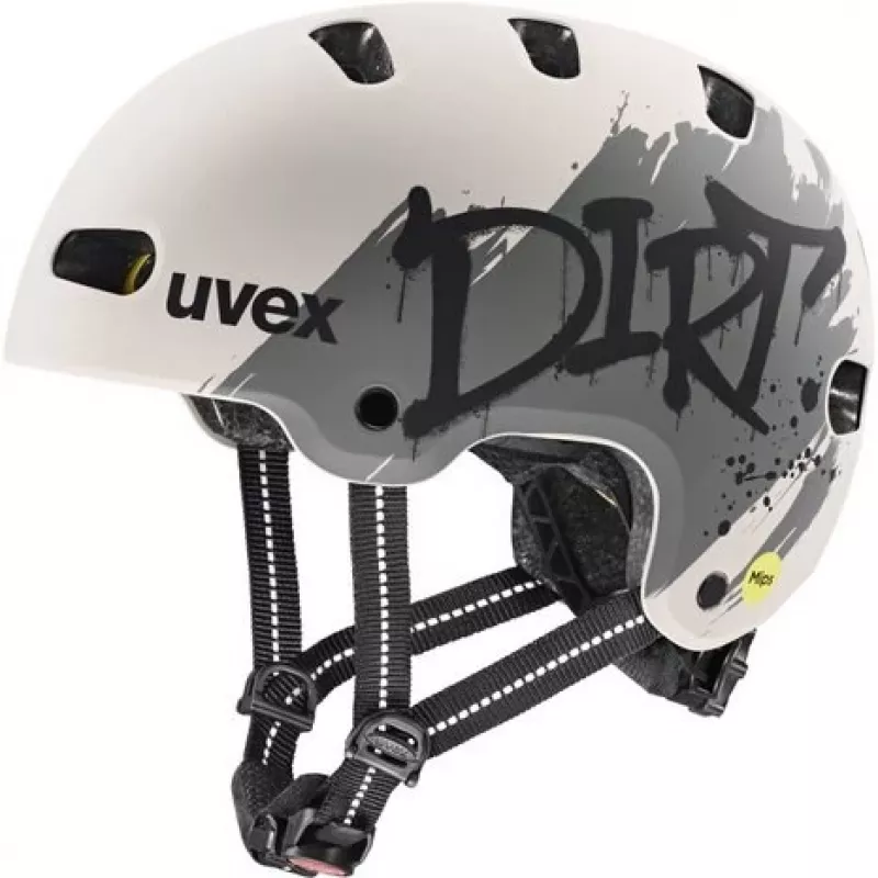 UVEX Kid 4 Style MIPS Children's Bicycle Helmet, Dirt Warm Grey
