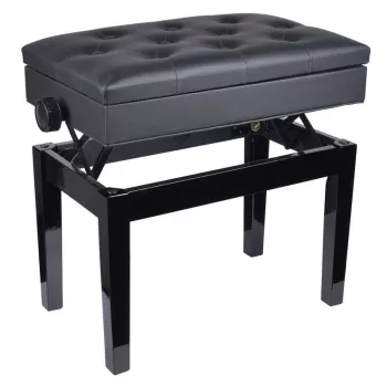 V-TONE BENCH 2 BK Piano Bench with Storage, Black