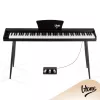 V-TONE BL-130 BK Digital Piano with 88 Graded Hammer Action Keys, 16 Voices, 128-Note Polyphony, 3 Pedals and 2x25W Speakers - Black