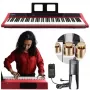 V-TONE BL-190 88-Key Portable Digital Piano with Weighted Hammer Action, Black