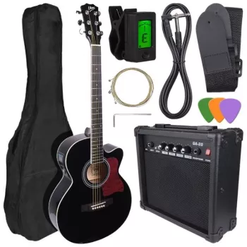 V-TONE EAG SET BK Electroacoustic Guitar + Amplifier Set, Black