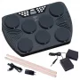 V-TONE ED7 Portable Electronic Drum Set with USB-C, 7 Silicone Pads, 2 Foot Pedals, 5 Preset Kits, Built-in Speaker