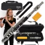 V-TONE PICCOLO 1 Piccolo Flute in C, ABS Resin, Nickel Silver Headjoint, Nickel-plated Keys, Boehm System, Split E, C Footjoint, Student Model, with Hard Case and Accessories