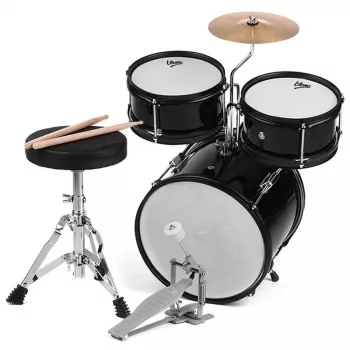 V-TONE VD JUNIOR BK 5-Piece Junior Acoustic Drum Set for Kids, Black