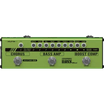 Valeton Dapper Bass Mini Multi-Effects Pedal for Bass Guitar with Compressor, Boost, Octave, Fuzz, Chorus, Tuner, and DI Output