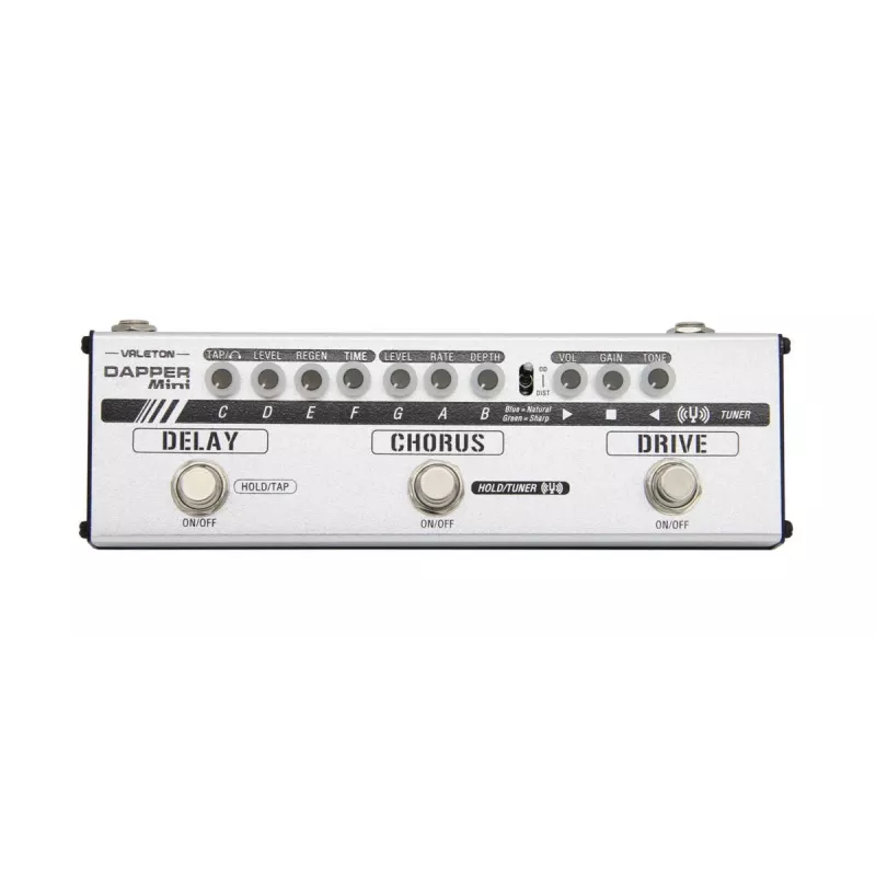Valeton Dapper Mini Multi-Effects Guitar Pedal with Overdrive, Distortion, Modulation, Delay, and Tuner