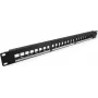 VALUE 19-Inch Keystone Patch Panel 1U 24 Ports Unshielded 3-Piece (26.99.0368)